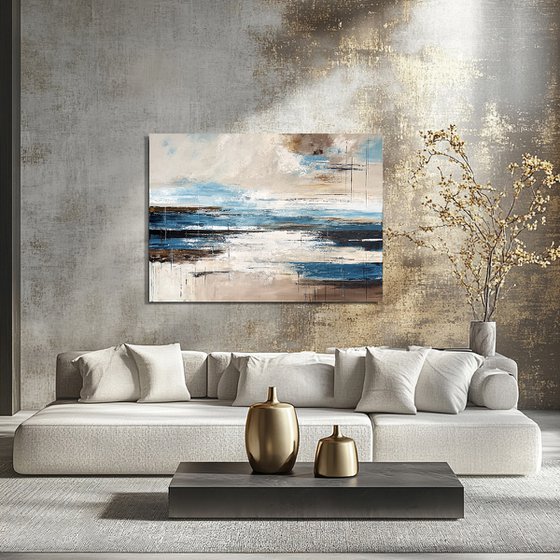 Azure Sandlines-Blue Beige Ochre