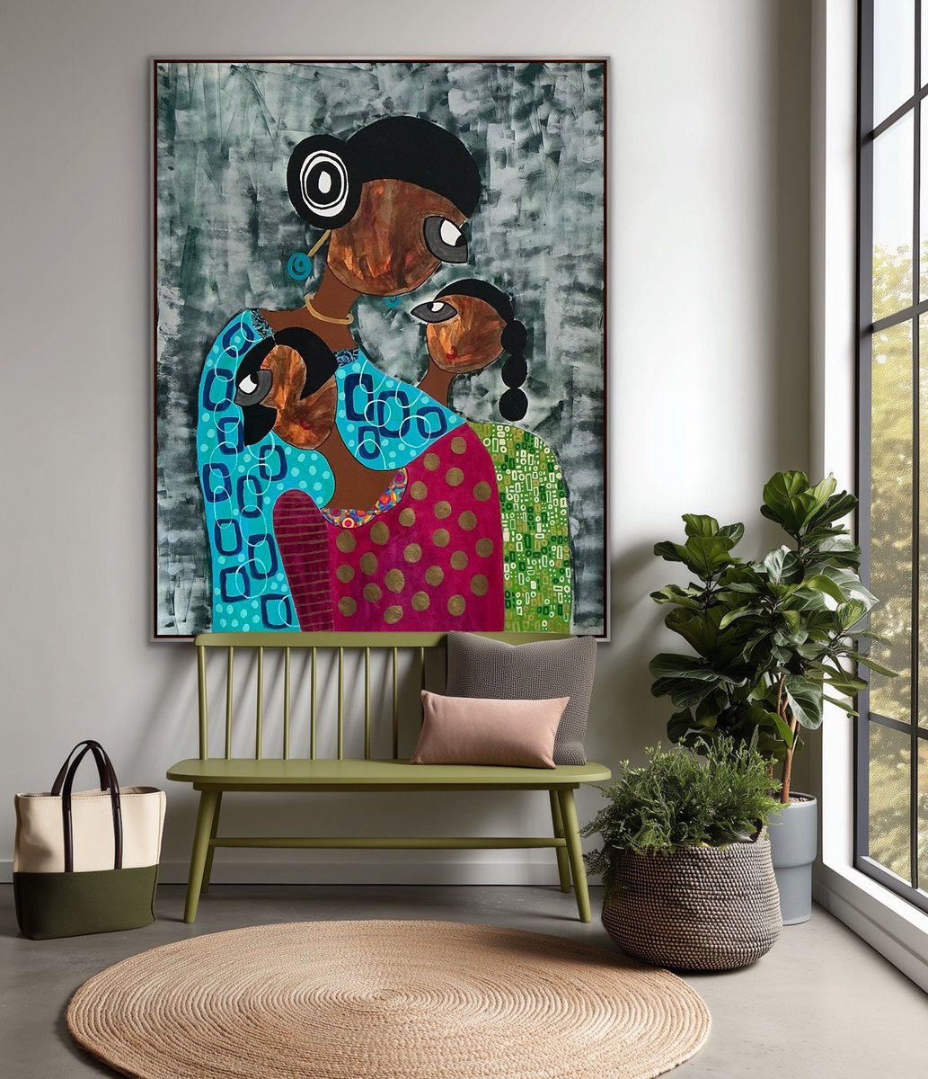 A Loving Gaze By Rashna Hackett, 59 X 70, Artwork For Sale On Artfinder