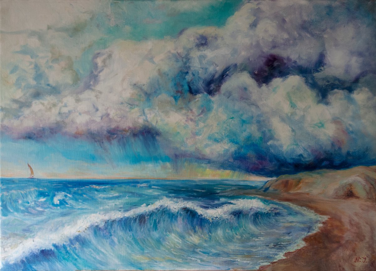 Reaching The Shore By Nikola Ivanovic, 28 X 20, Artwork For Sale On Artfinder