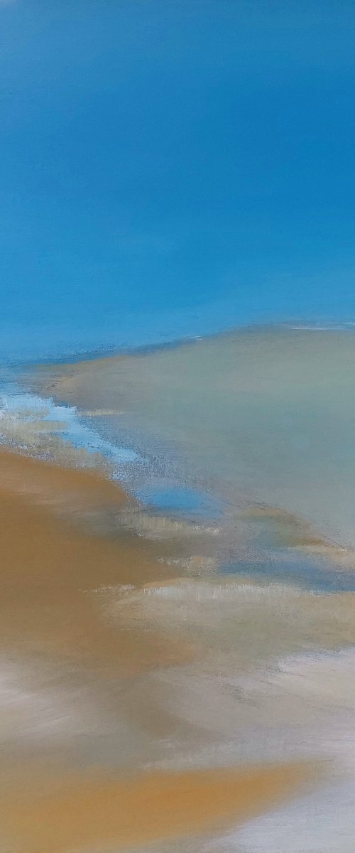 The sea touching the beach by Nelly van Nieuwenhuijzen