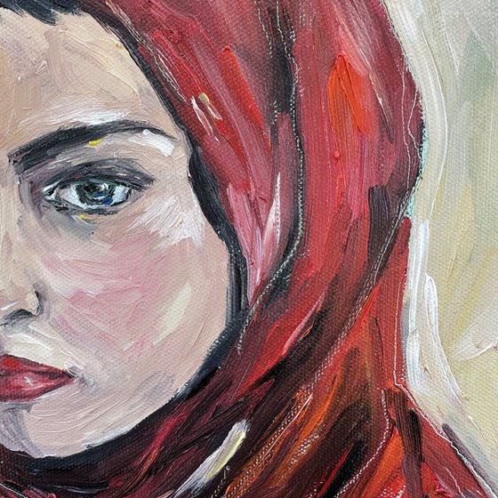 Woman in a Red Headscarf