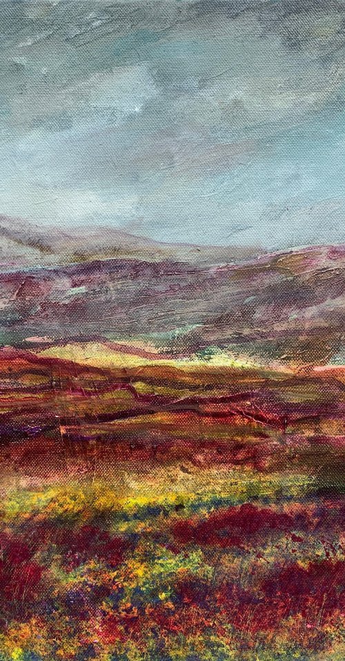 Scottish Heather Landscape by Suzsi Corio