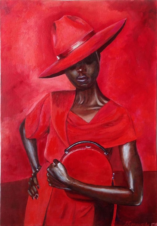 Woman In Red Oil Painting By Liubov Samoilova Artfinder