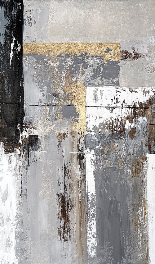 Structured Radiance. Beige Grey Gold by Tatiana Malinovscaia