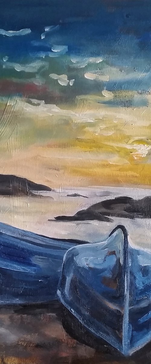 Boats - Nautical - "By the Sea" by Katrina Case