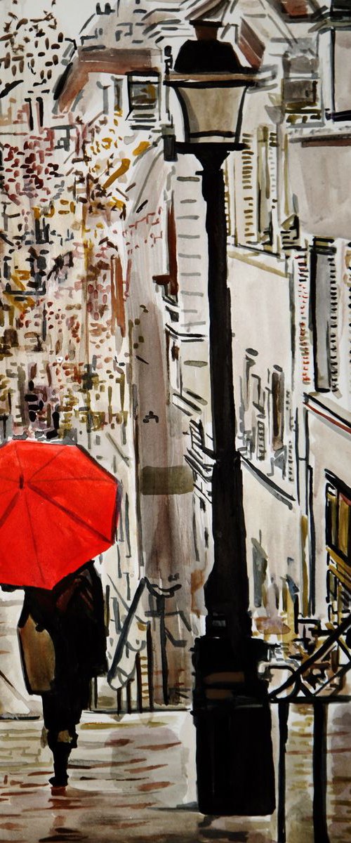 Rainy day / 42 x 29.7 cm by Alexandra Djokic
