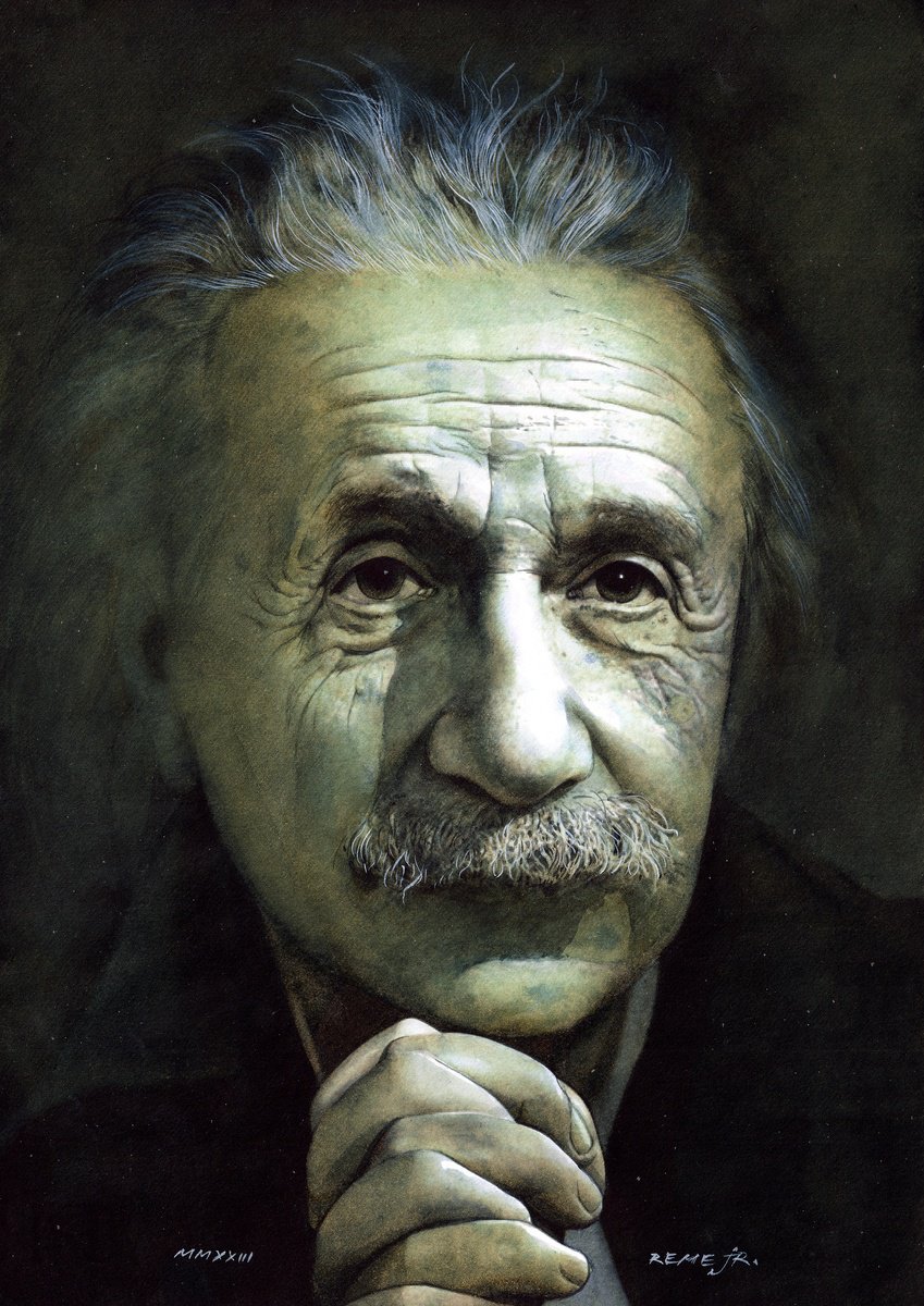 Albert Einstein - Monochrome by REME Jr.