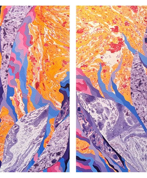 Set of 2 «Alien Flora» by Mariia Raskin