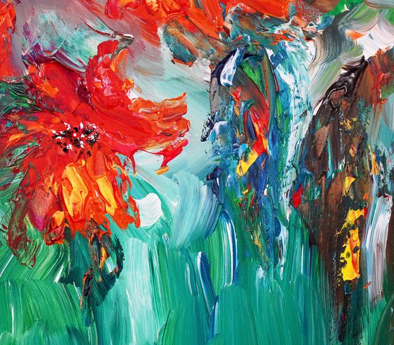 Red Summer Flowers D 1