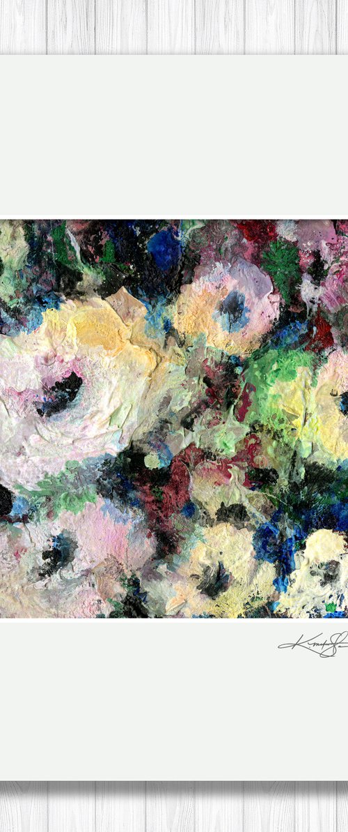 Floral Delight 34 - Textured Floral Abstract Painting by Kathy Morton Stanion by Kathy Morton Stanion