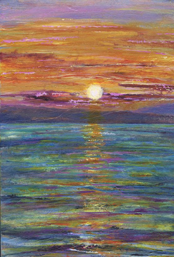 Sunglow over the Sea (semi-abstract seascape)