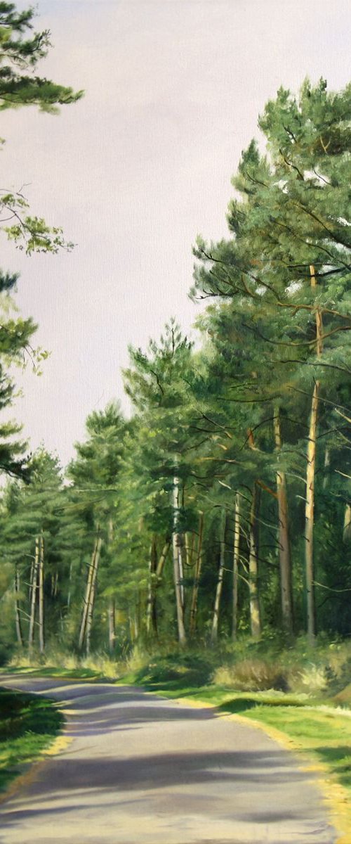 Pine forest in Dronten (Original Oil Painting) by Mayrig Simonjan