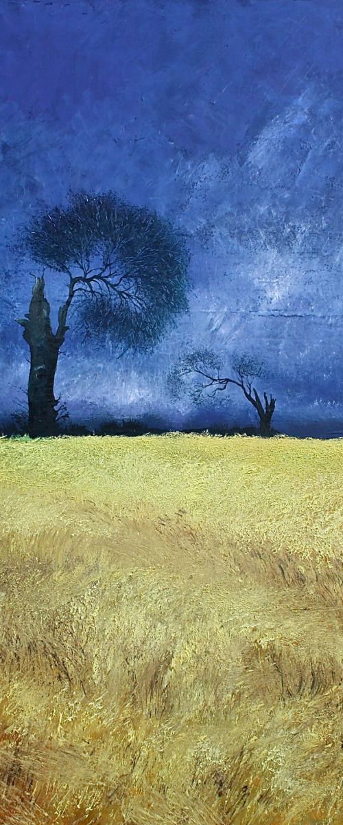 In the Field of the Lightning Trees (Large Painting) by Simon Jones