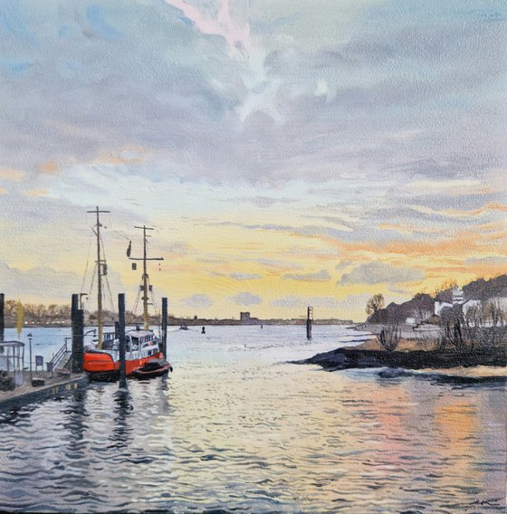The Elbe in the evening