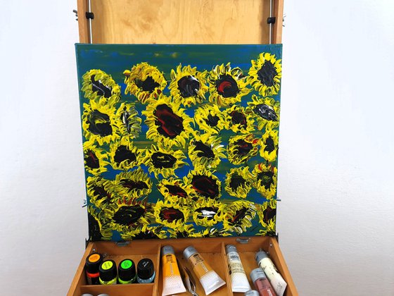 Blooming sunflowers 4