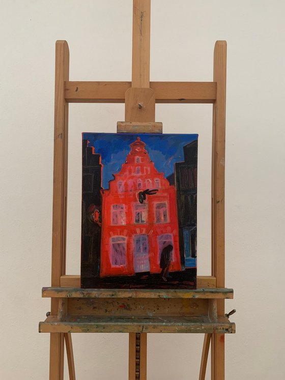 The Red House with a Deer
