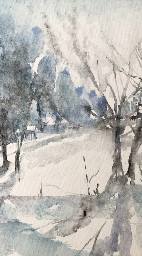 Winter landscape by Snezana Djordjevic