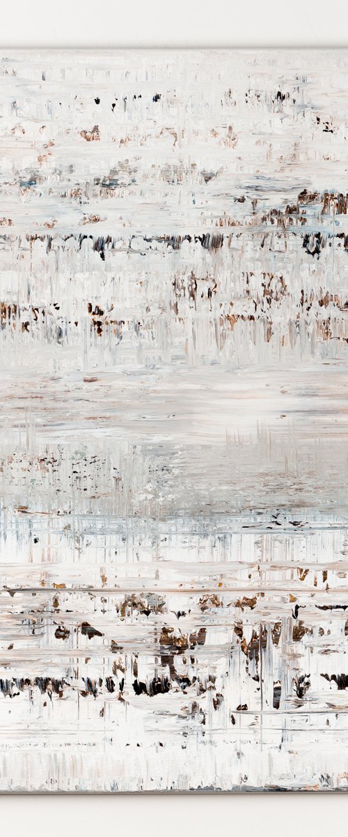 White abstract painting LD314 by Radek Smach