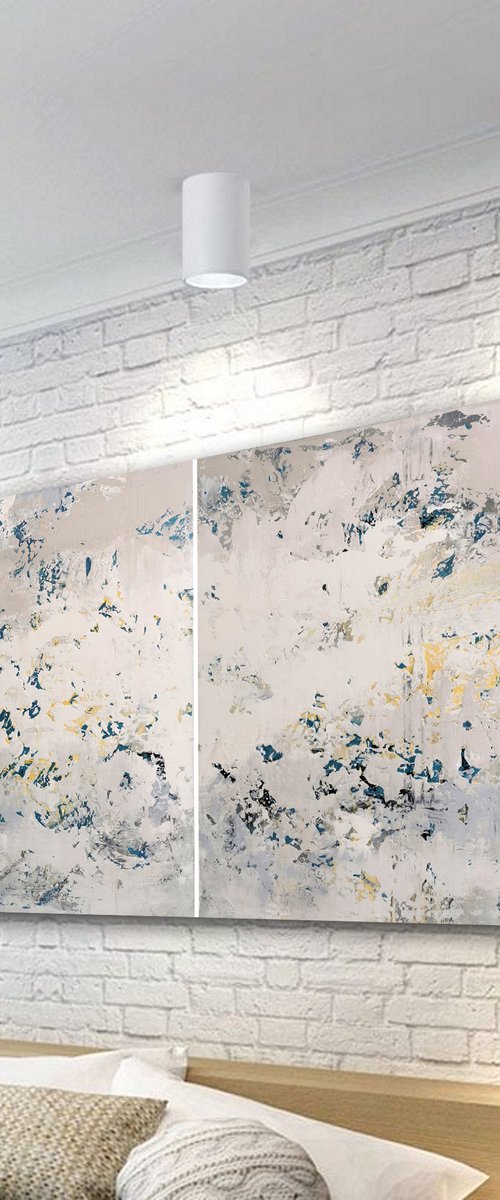 200x100cm. / abstract painting / Abstract 2165 by Alex Senchenko