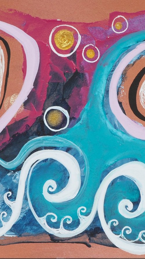 Wild summer ocean - abstract by Sara Rodighiero