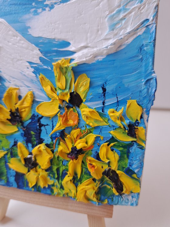 Mini painting Sunflower