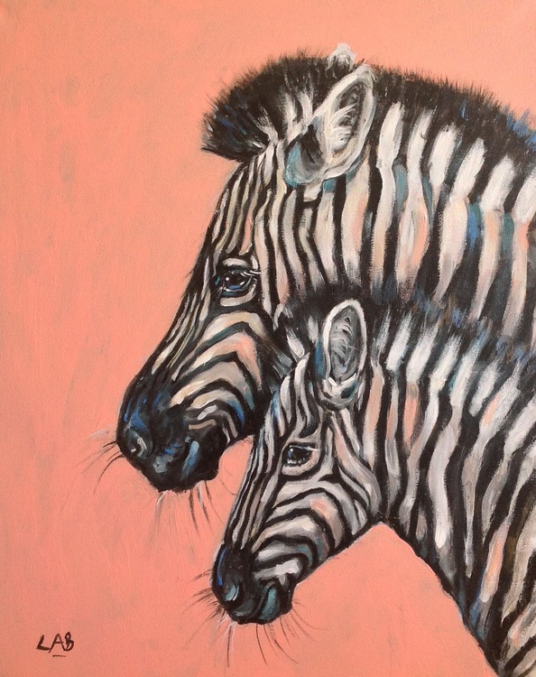 Z For Zebra Acrylic Painting By Louise Brown Artfinder