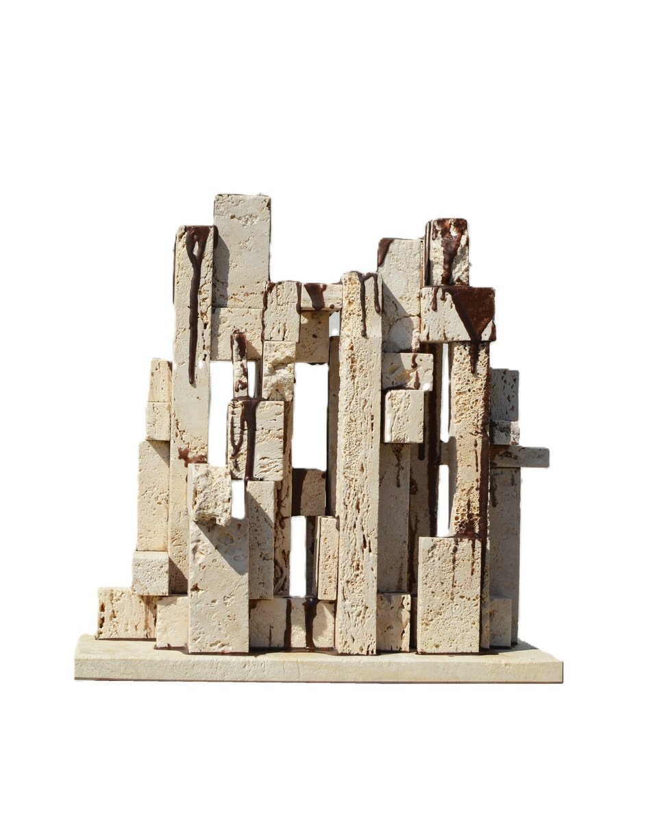Abstract Stone Sculpture , Dark Chocolate Waffles By Ognyan Chitakov, 16 X 17, Artwork For Sale On Artfinder
