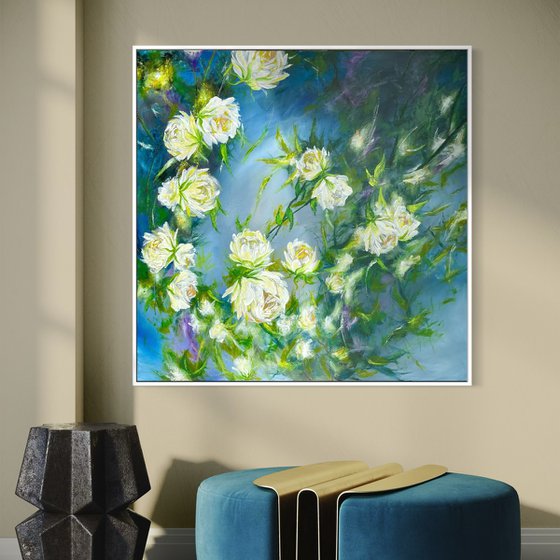“Whispers of light” Large Abstract Painting