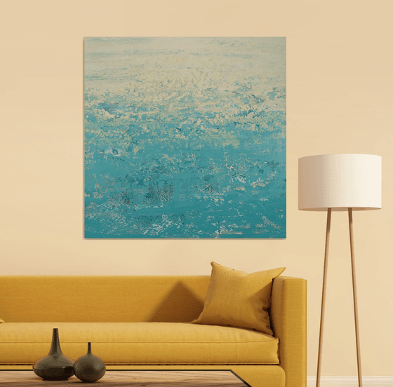 Soft Teal Yellow - Seascape