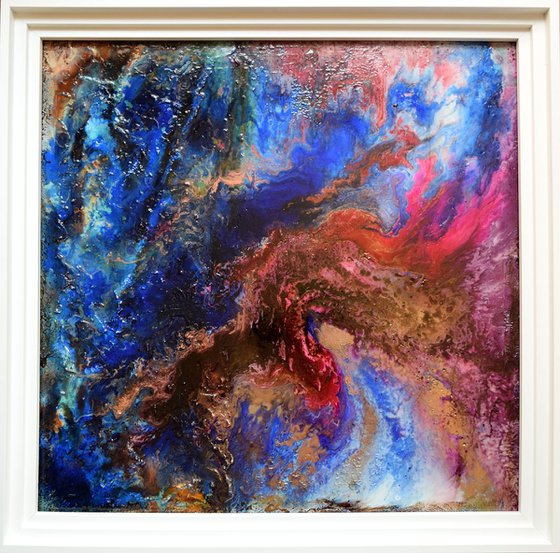 Volcan en eruption / FRAMED  Abstract Office Home Decor