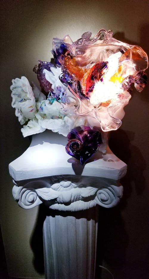 Majestic Corals Ocean Original Sculpture Lighted by Nikolina Andrea Seascapes and Abstracts