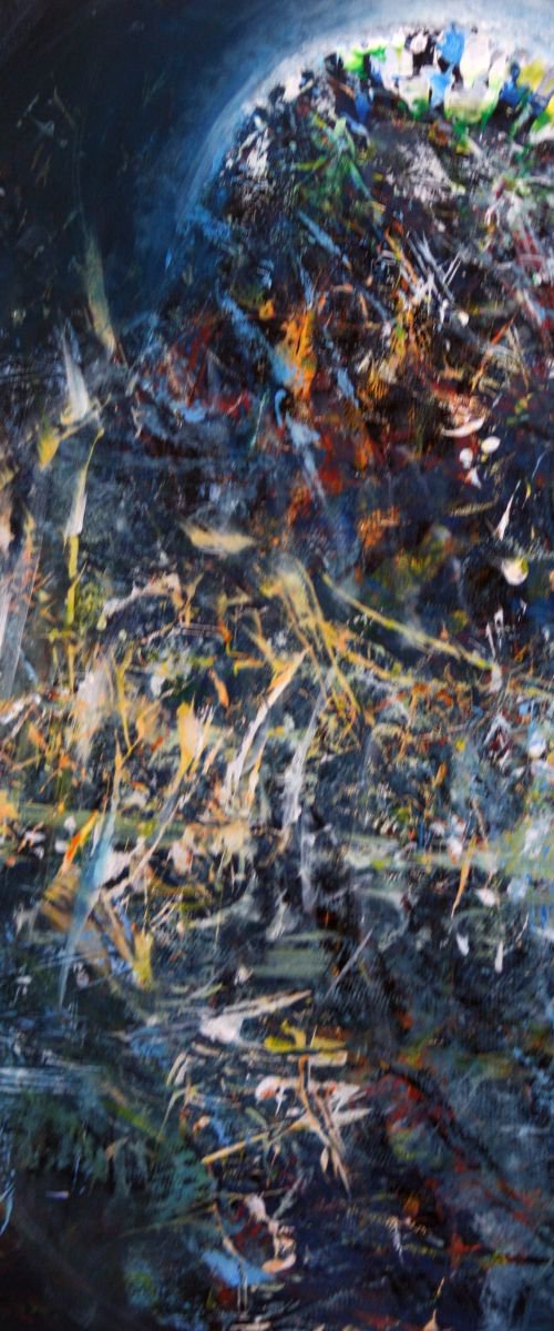COSMIC BLUE WAVES PROFILE OF ANGEL ENERGY ENTITY METAPHYSICAL ROMANTIC PAINTINGS BY OVIDIU KLOSKA by Kloska Ovidiu