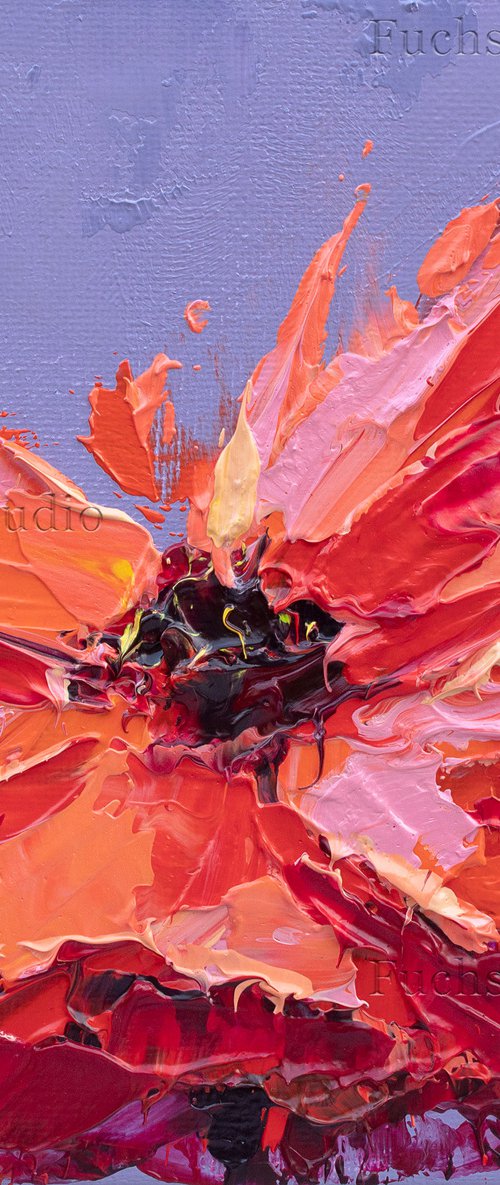 Red Poppy painting by Bozhena Fuchs