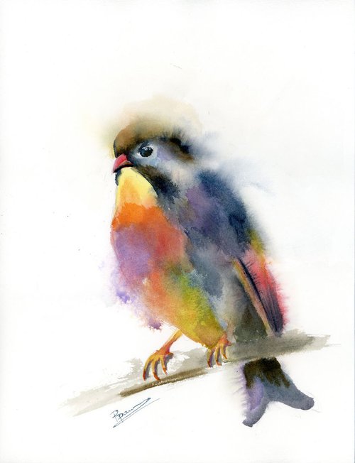 Chinese Nightingale Bird by Olga Shefranov (Tchefranov)