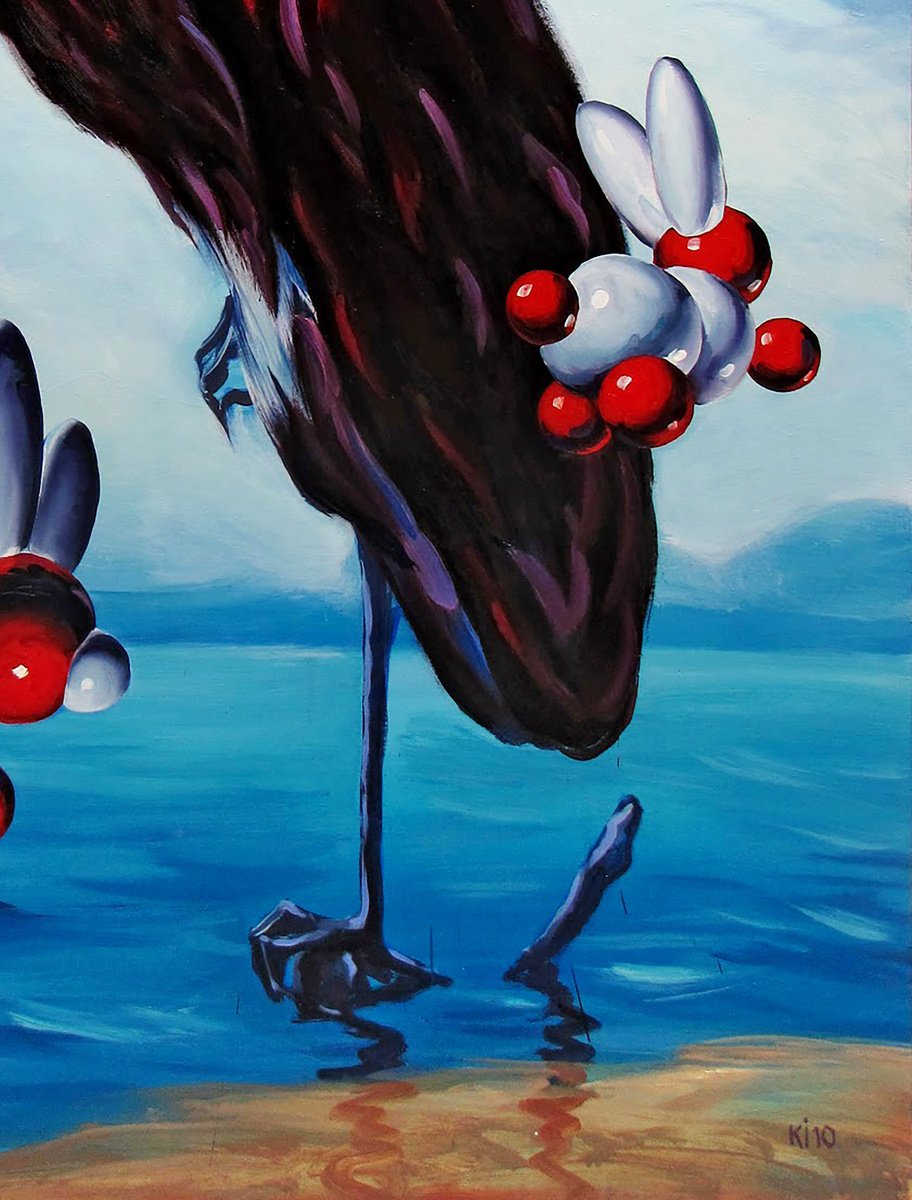 Urban And Pop Animal Giclee Print By Oleg Kateryniuk, 20 X 28", Marginal, Original Artwork