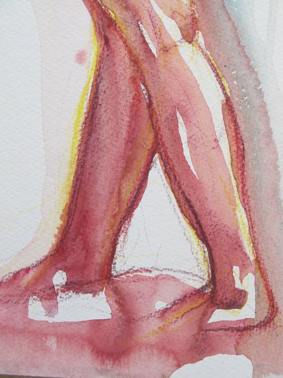 Standing female nude