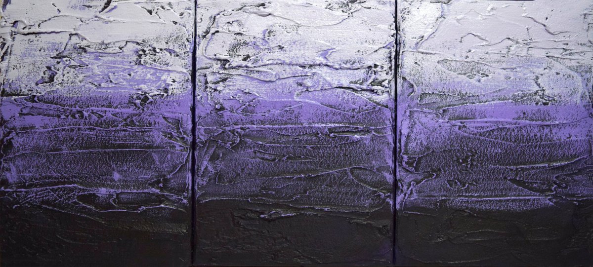 Abstract Painting By Stuart Wright, 54 X 24", Silver Persausion, Original Artwork