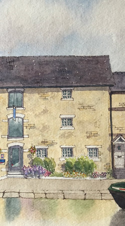 Museum & Canalside Cottages Stoke Bruerne by JANE  DENTON