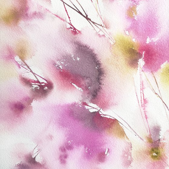 Pink abstract flowers