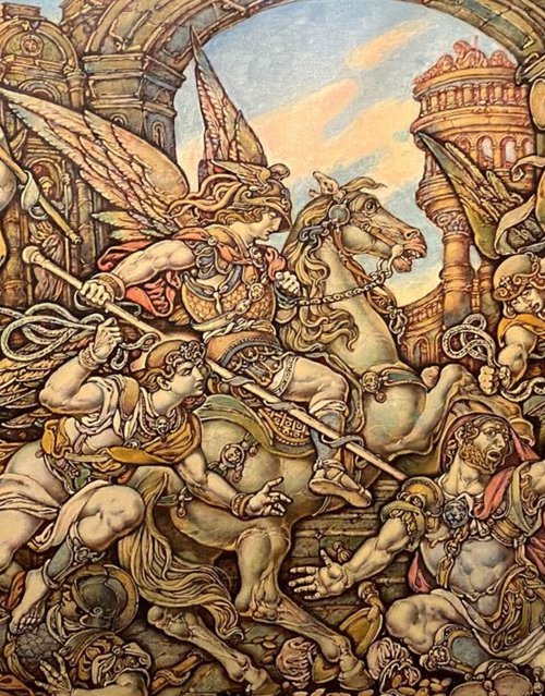 The expulsion of Iliodorus from the temple by Oleg and Alexander Litvinov