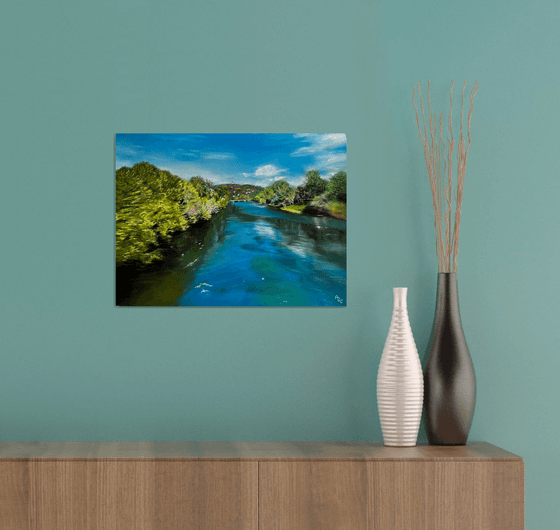 Cerulean Reflections: Summer River