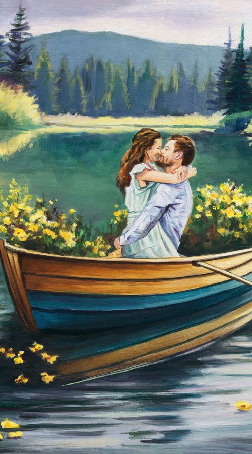 Custom oil portrait from photo by Lucia Verdejo