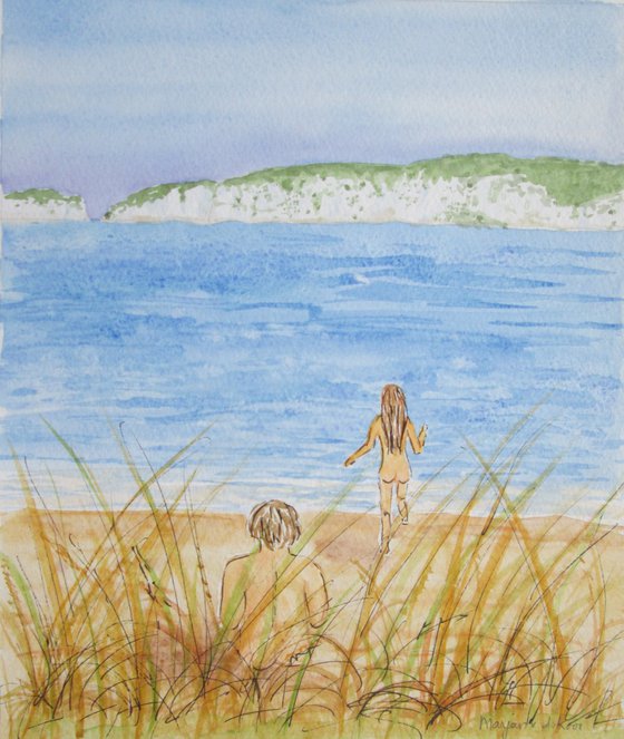 Naturalists swimming at Studland Beach