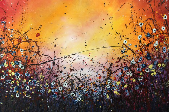 Chaotic Beauty #2 - Extra Large original floral painting