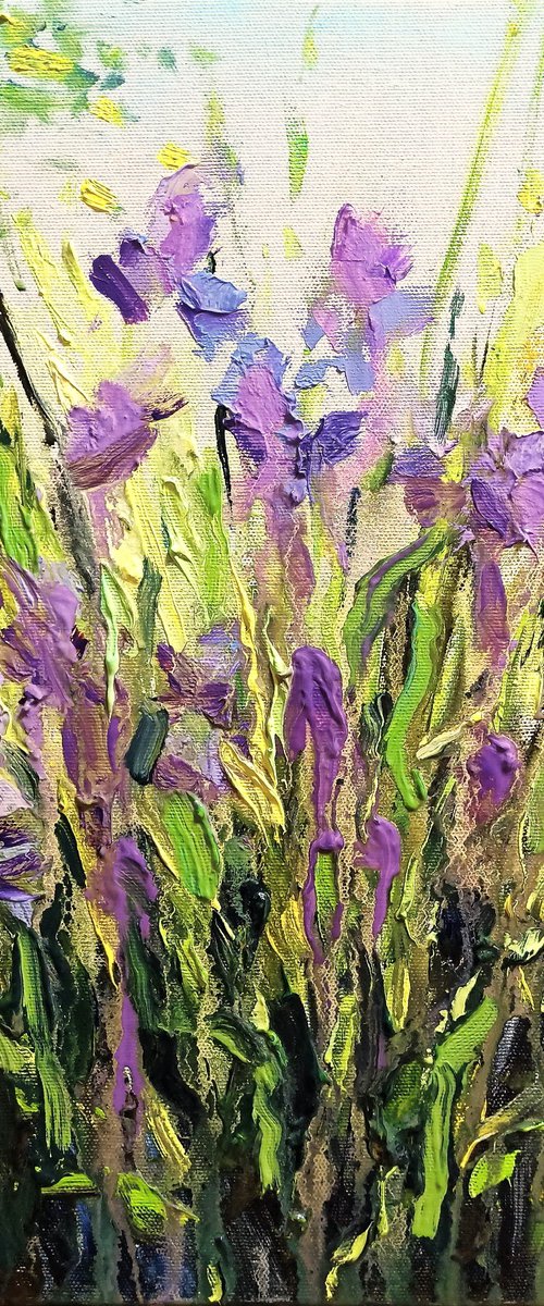 Monet's garden. Irises by Oleh Rak