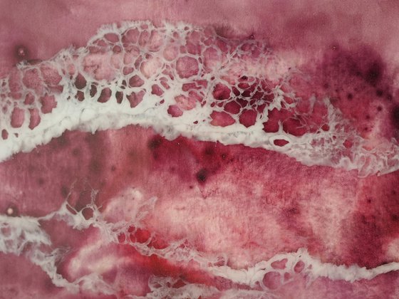 Potters pink sea - original seascape artwork