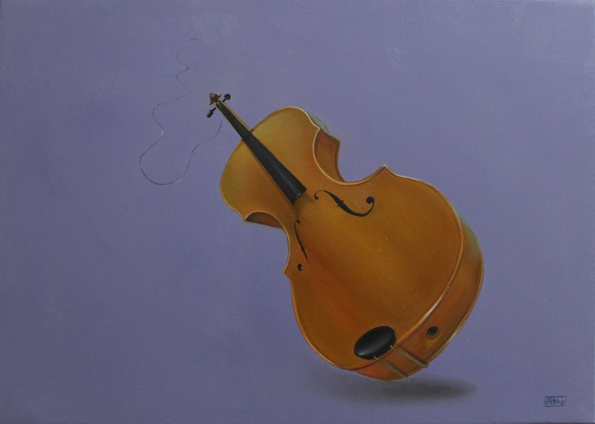 Photorealistic Still Life Oil Painting By Nicoletta Bagatti, 20 X 14", Il Silenzio Cogli L