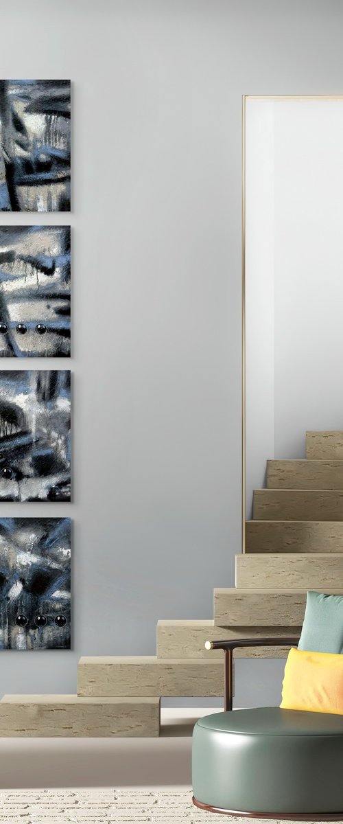 Grayscale Abstract Nuances by Evgen Semenyuk