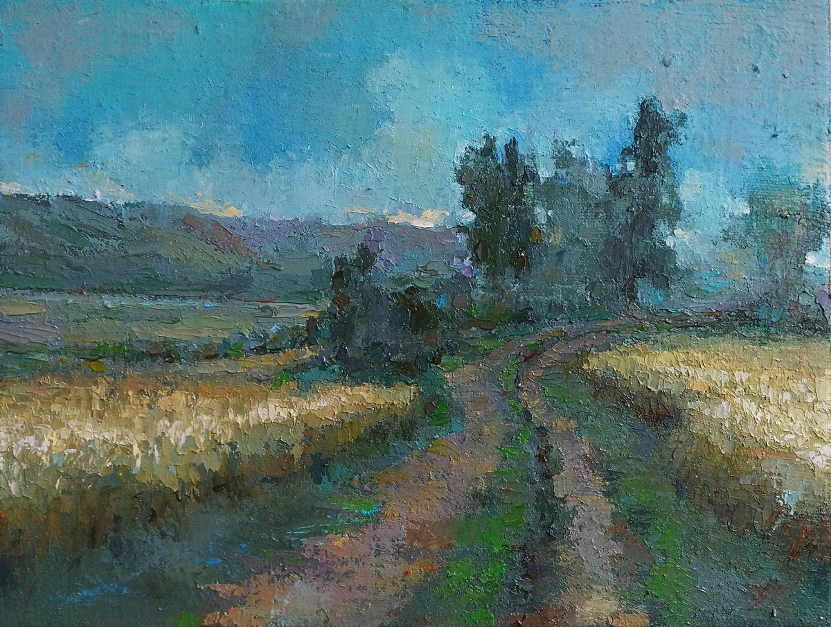 Path Through The Golden Fields By Kamsar Ohanyan, 16 X 12, Artwork For Sale On Artfinder