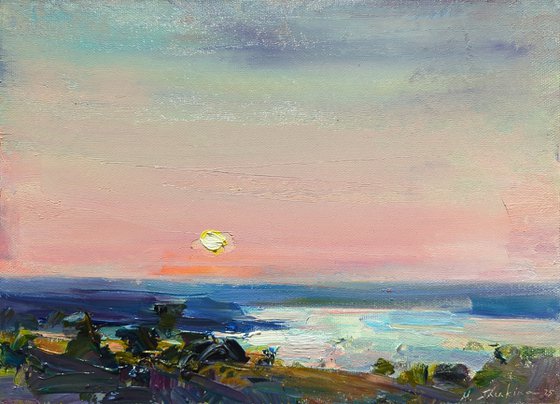 Sunset over the Dnieper River